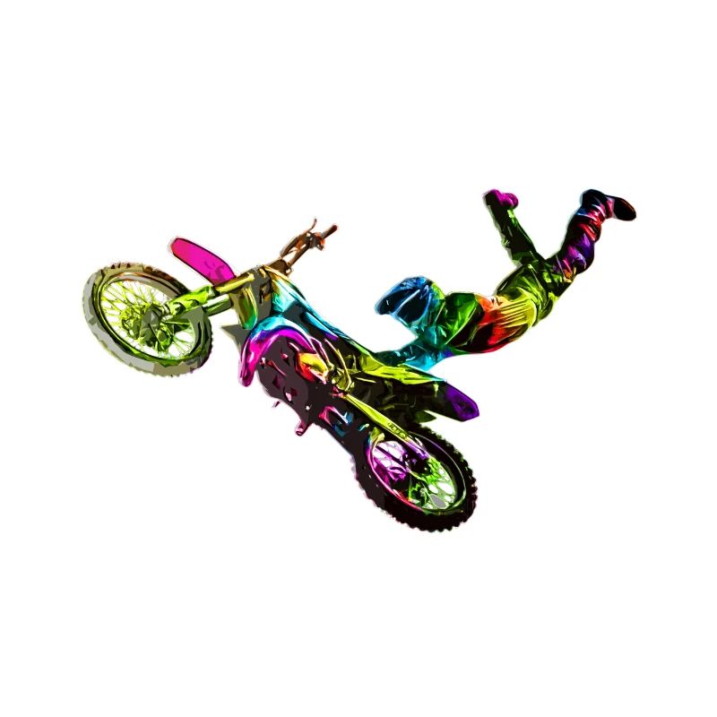 Farbiger Motocrosser