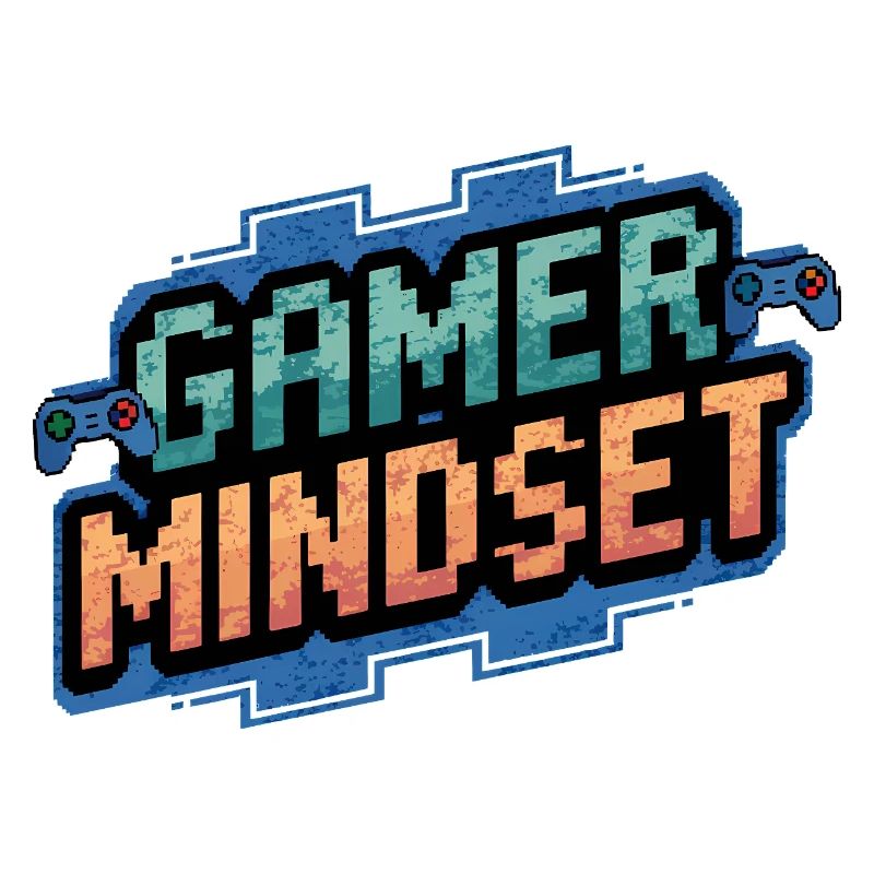 Verpixeltes Gamer-Minset-Design