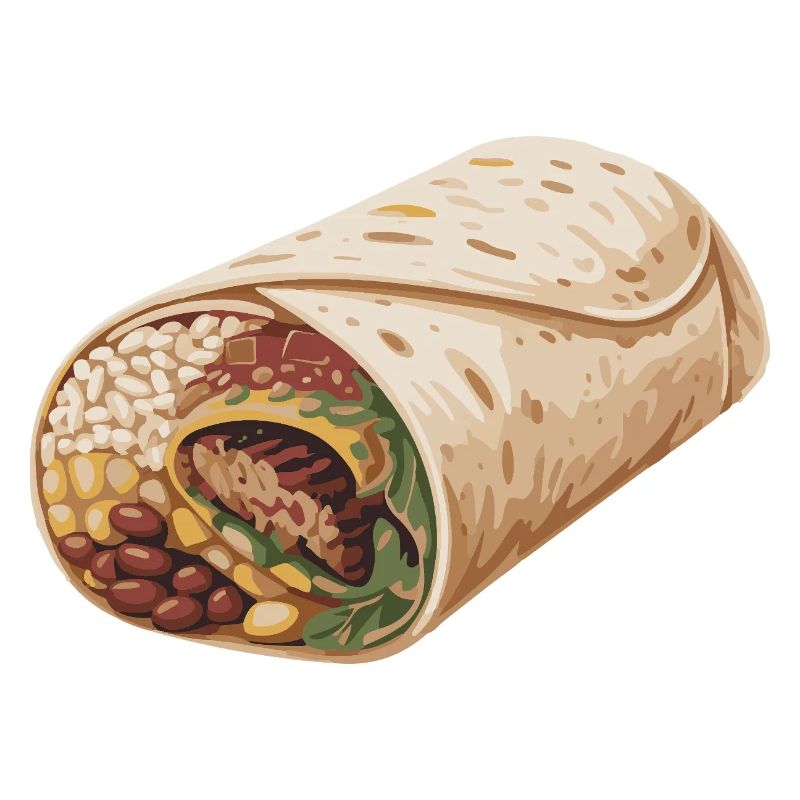 Burrito Wrap Illustration