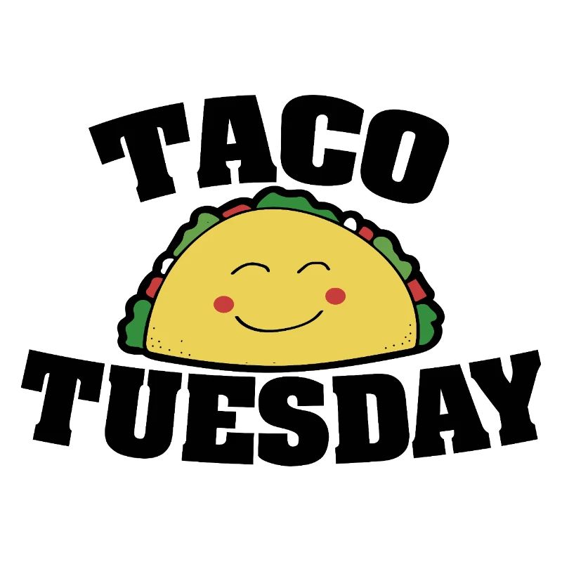 Fröhliches Taco-Lächeln Illustration