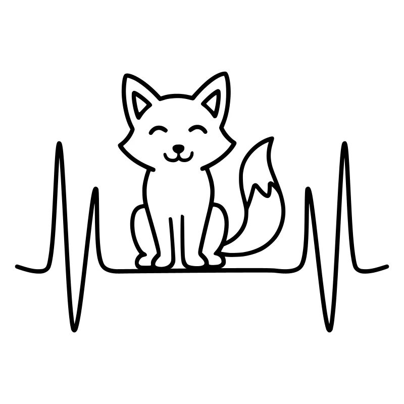 Fuchs Herzschlag Linienmotiv