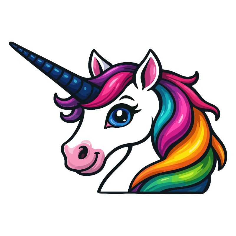 Strahlendes Regenbogen-Einhorn