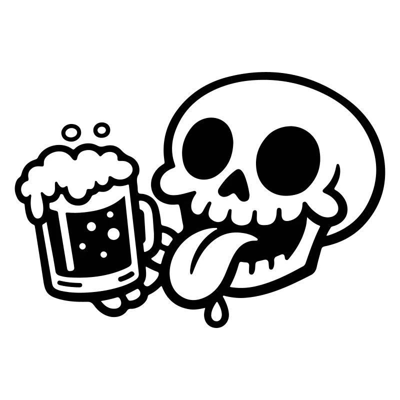 Skelett Bierglas Lustig