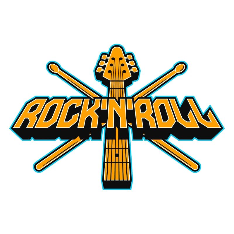 Retro Rock'n'Roll Gitarrenemblem
