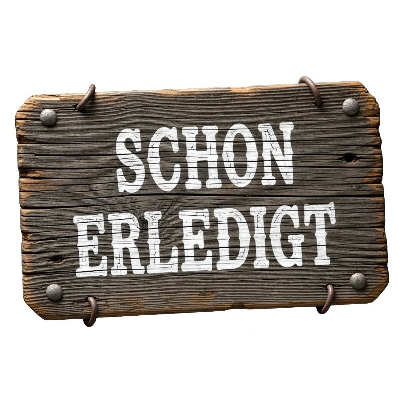 Already done – rustic workshop sign