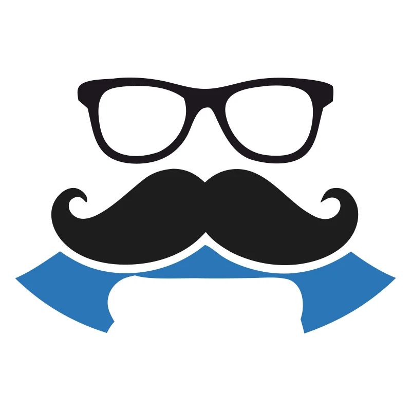 Hipster Schnurrbart Banner Logo