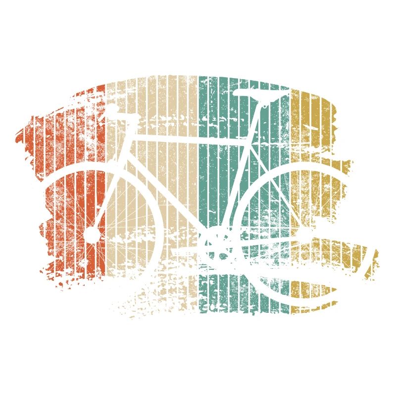 Regenbogen Fahrrad Silhouette Grunge