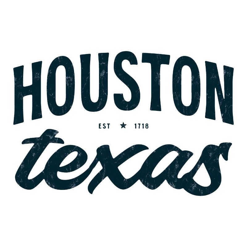 Houston Texas Script Emblem Tee