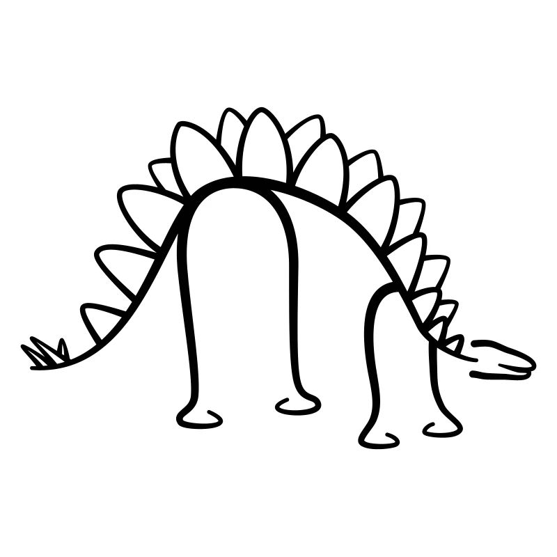 Dinosaurier Stegosaurus Dino Liniengrafik