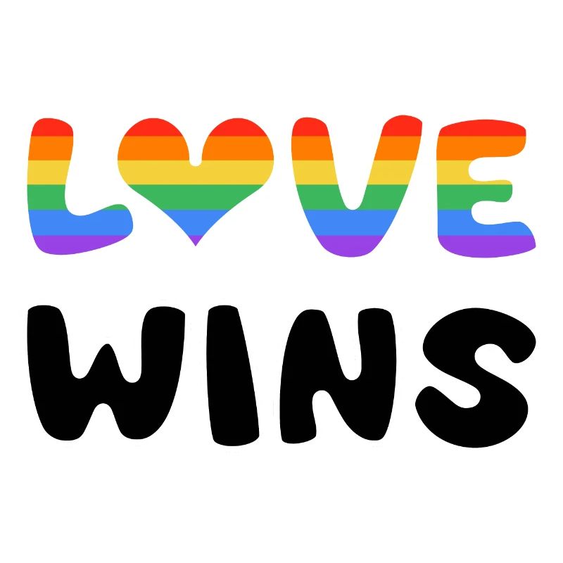 Liebe siegt im Regenbogen-Design