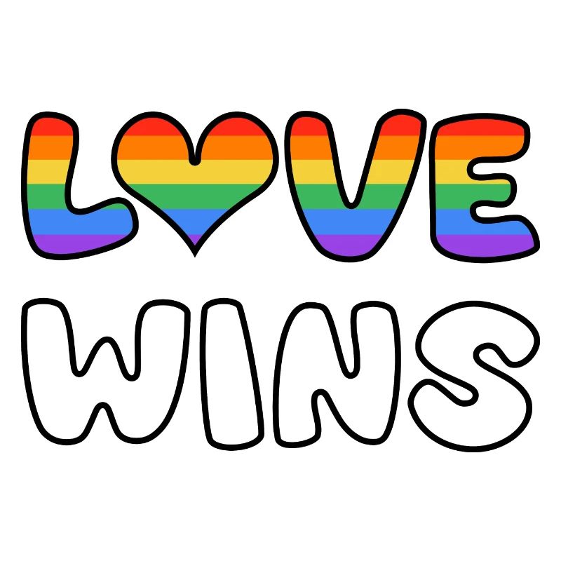 Liebe siegt: Regenbogen-Liebe Design