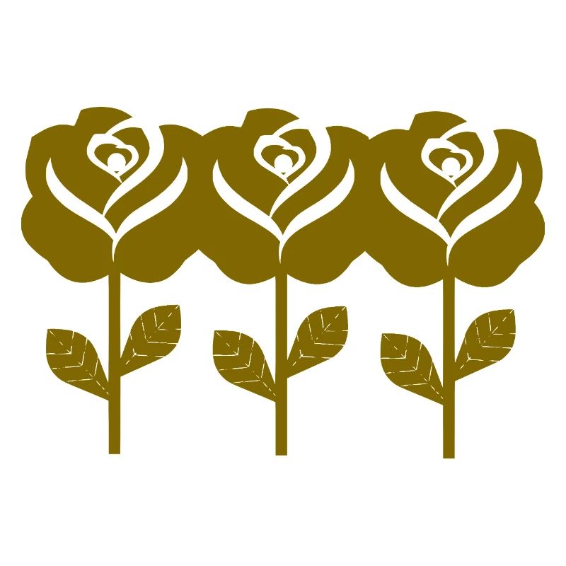 Grafische goldenes Rosen-Muster