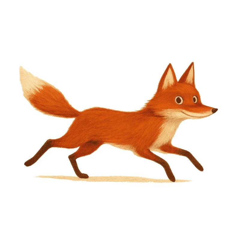 Laufender roter Fuchs