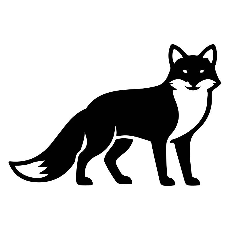 Silhouette d’animal renard
