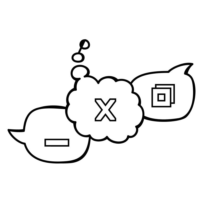 Computer speech bubbles