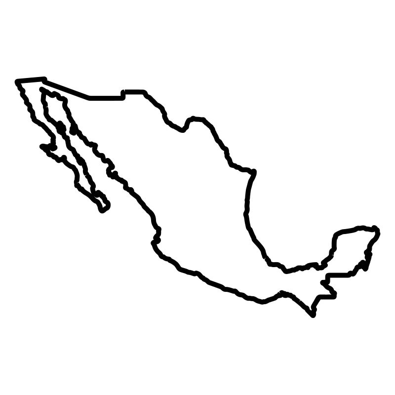 Mexiko Umriss