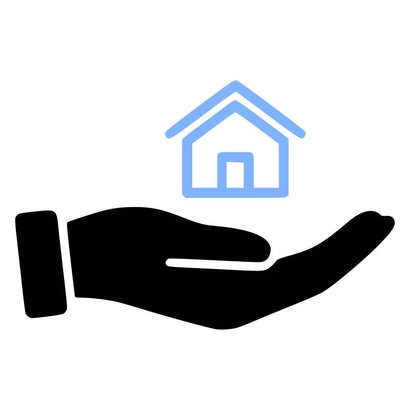 Hand hält Haus Immobilie