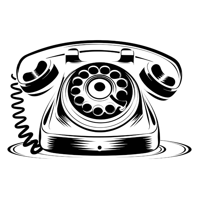 Oldschool Telefon Zeichnung