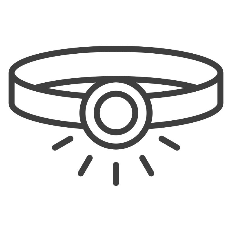 Scheinwerfer-Linien-Symbol