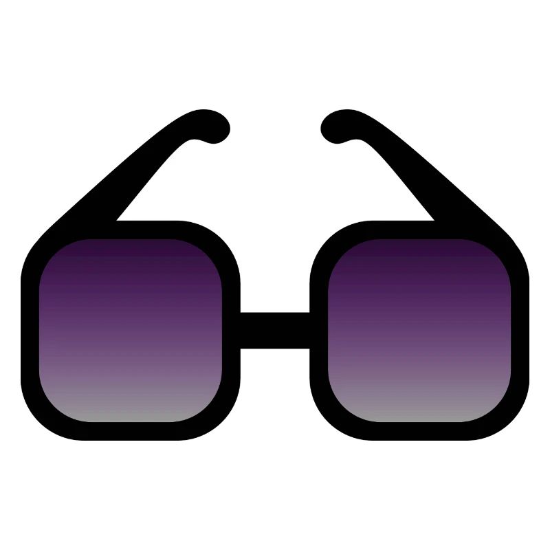 Schwarze Sonnenbrille mit Farbverlauf