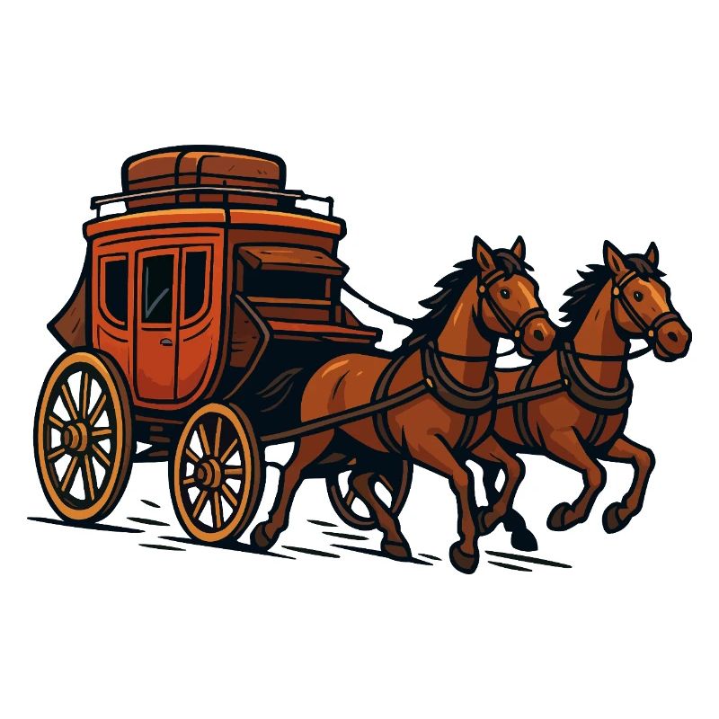 Pferdewagen Kutsche Szene