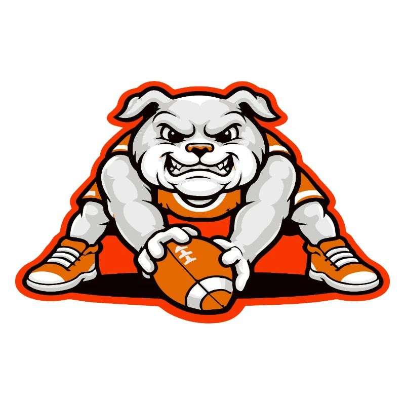 Bulldog Football Power Maskottchen