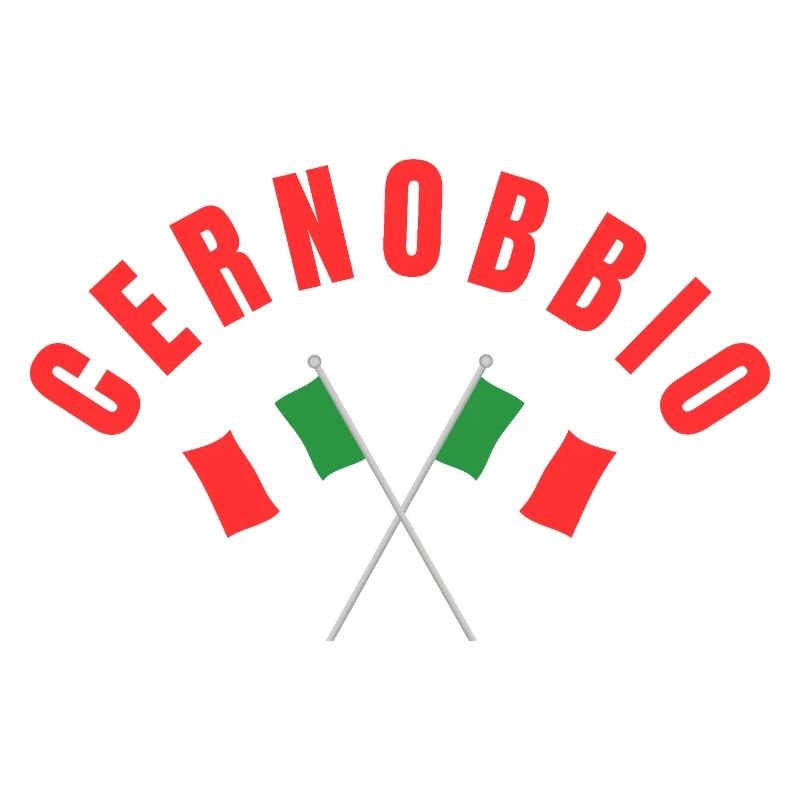 Gernobbio Crossed Italian Flags