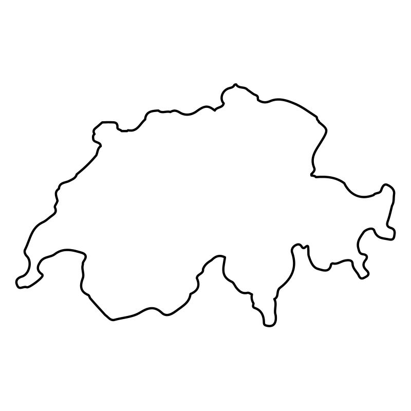 Schweiz Land Outline