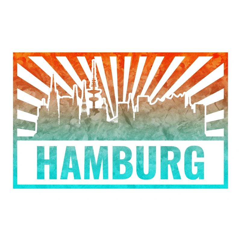 Hamburg Skyline Gradient