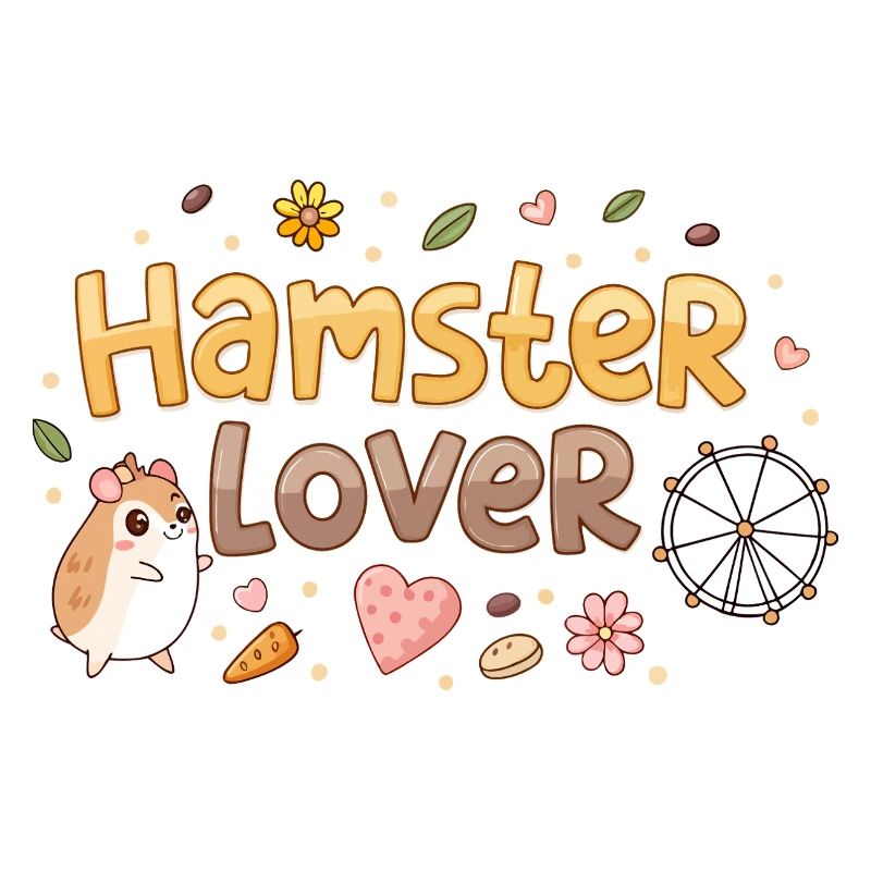 Hamsterliebhaber mit Blumenmustern