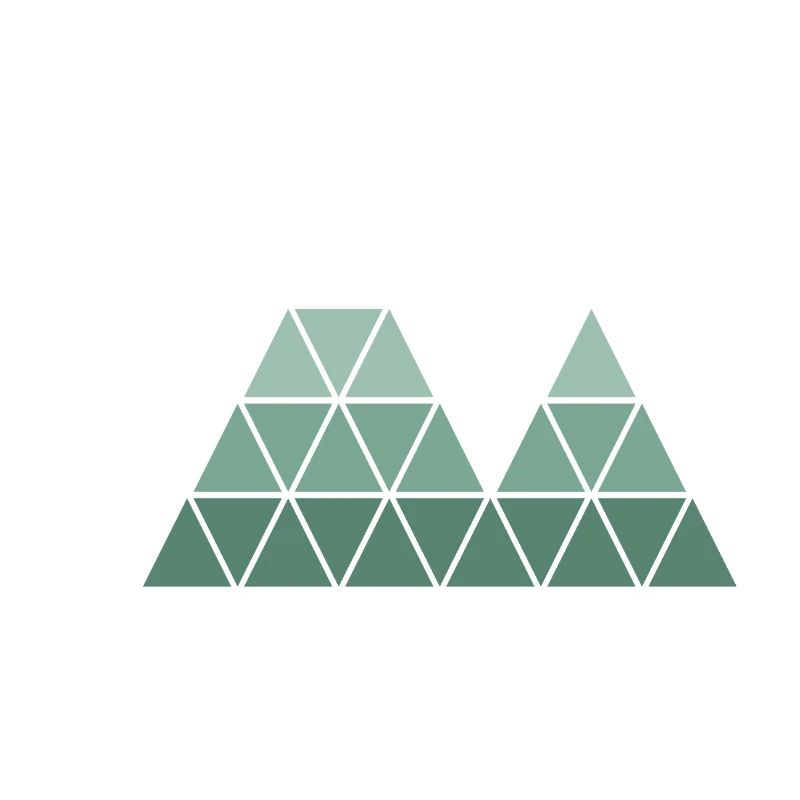 "Hiker" - Geometrisches Berg-Design
