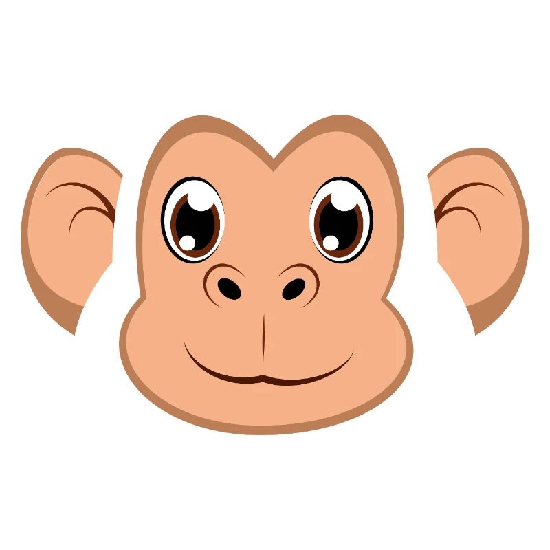 Süßes Cartoon-Affengesicht Happy Chimpans-Kostüm