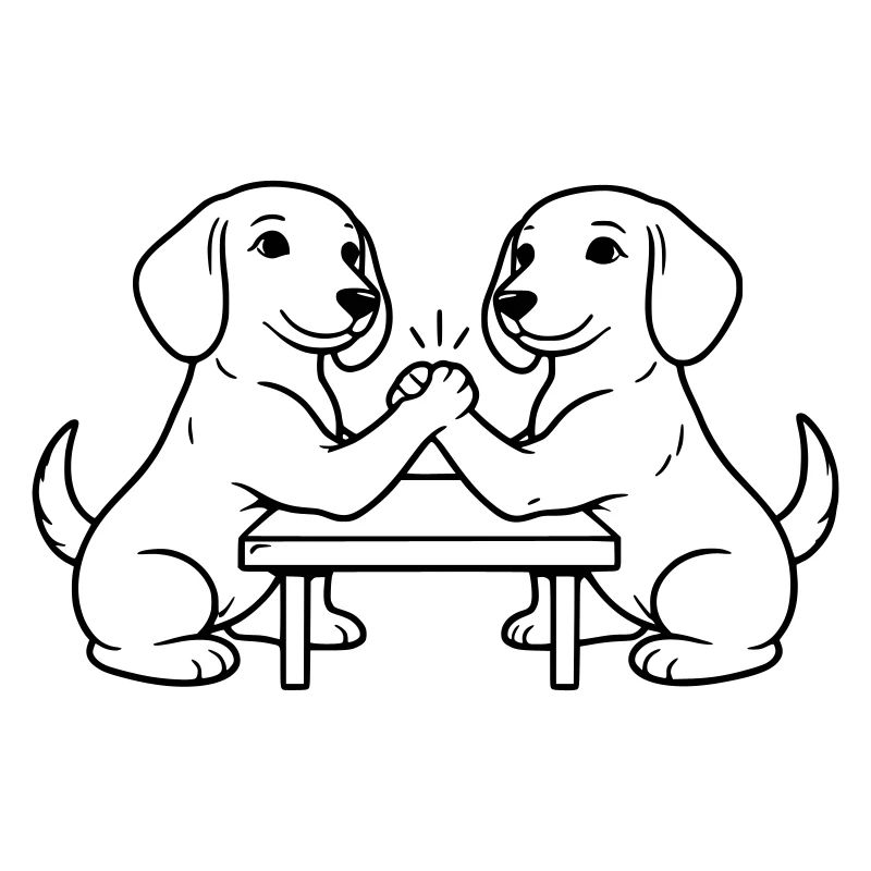 dackel armwrestling armdrücken