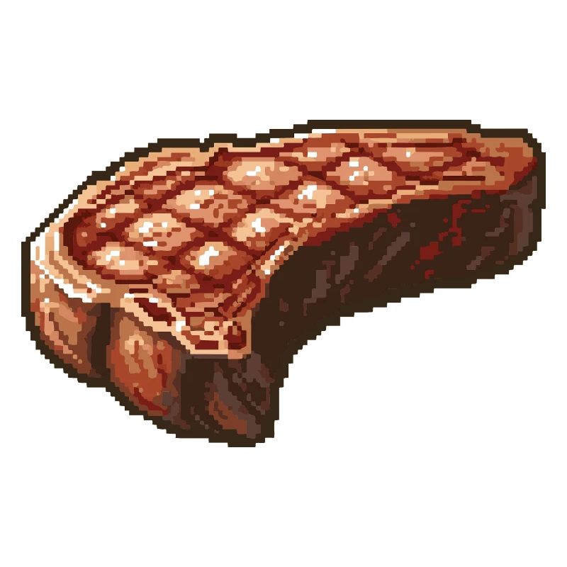 Pixelsteak Retro Grillkunst