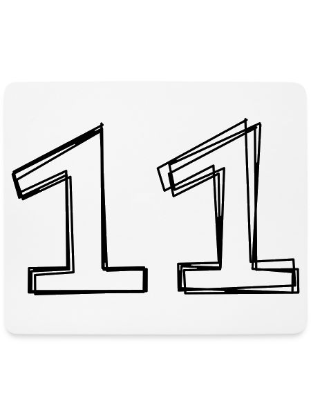 Zahl 11 handgezeichnet