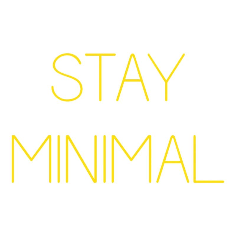 Bleiben Sie minimal