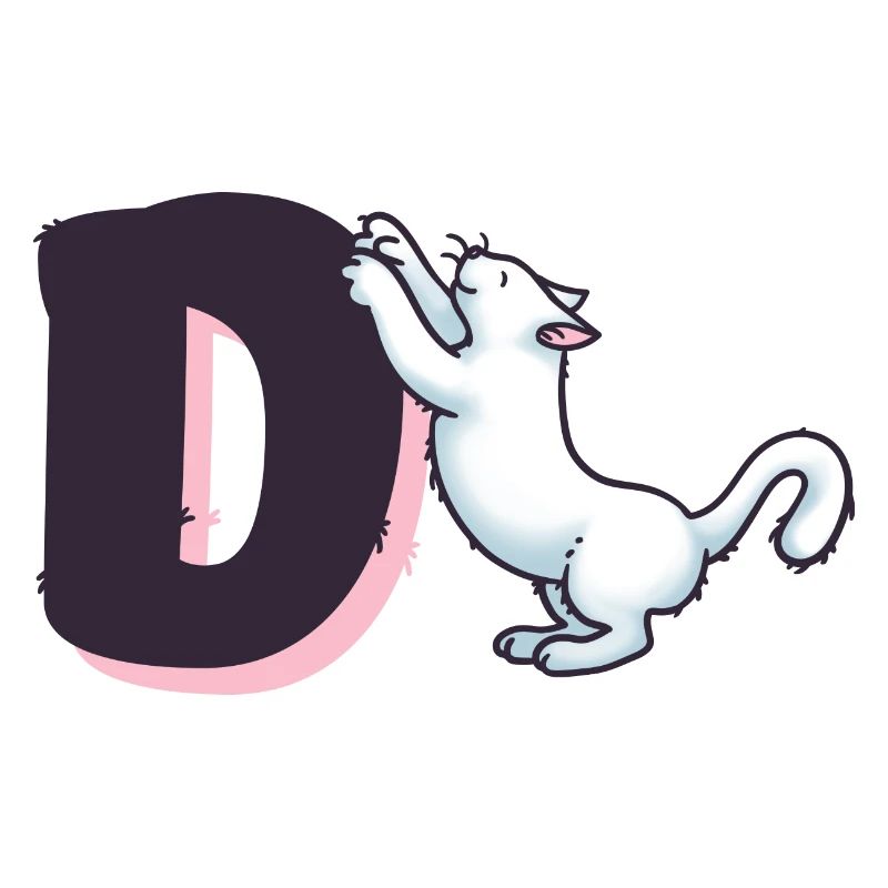 Katze Buchstabe D