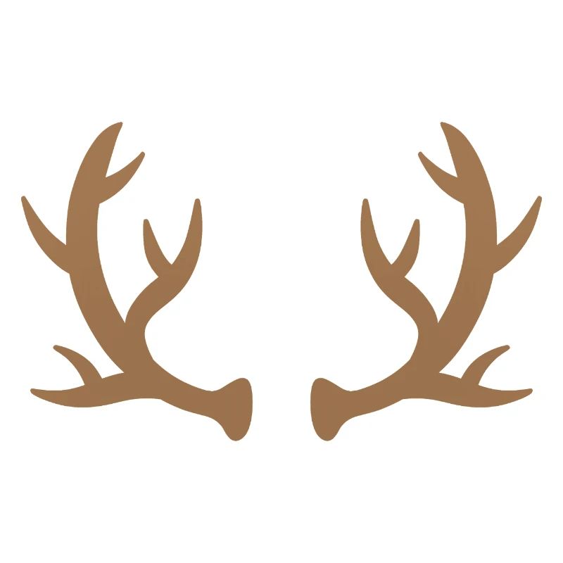 Braune Hirschgeweih-Silhouette