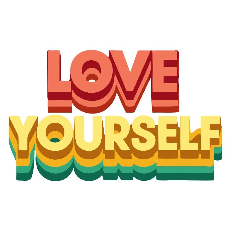 Retro Regenbogen-Selbstliebe