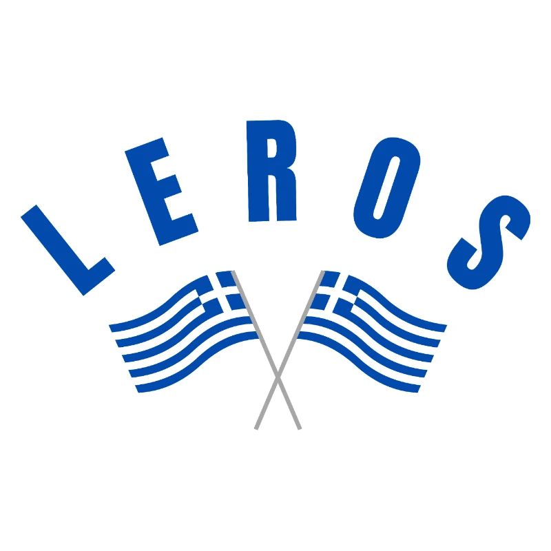 Leros: Griechische Flaggen