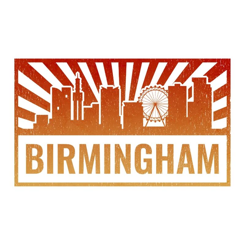 Birmingham Skyline Sonnenstrahlen