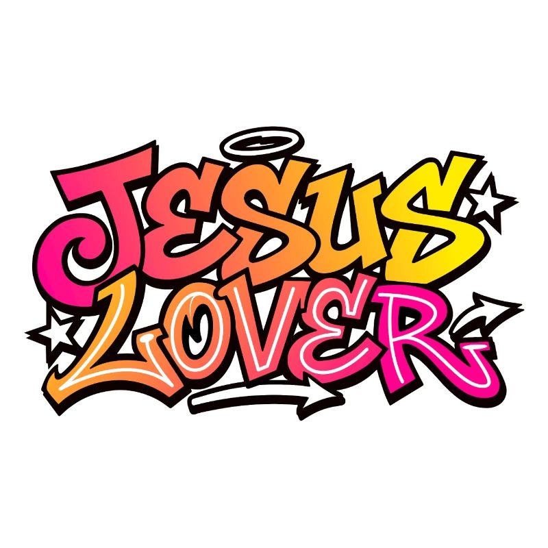 Jesus Lover Neon Grafik