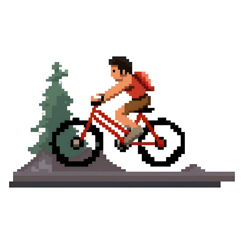 Fahrradfahrer Pixel Art
