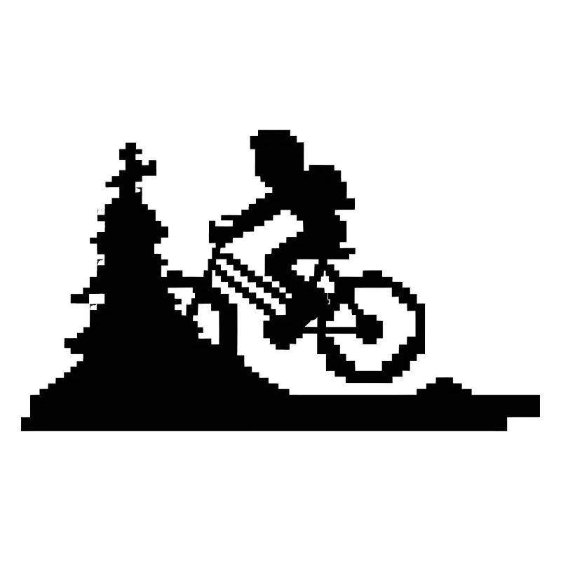 Mountainbiking Pixel Art
