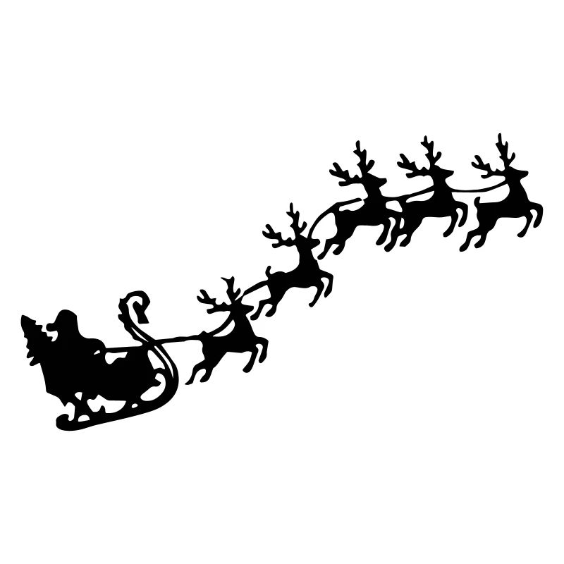 Weihnachtsmann mit Rentierschlitten