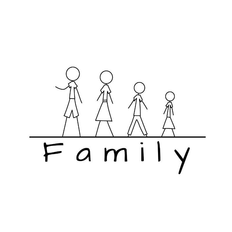 Strichmännchenfamilie