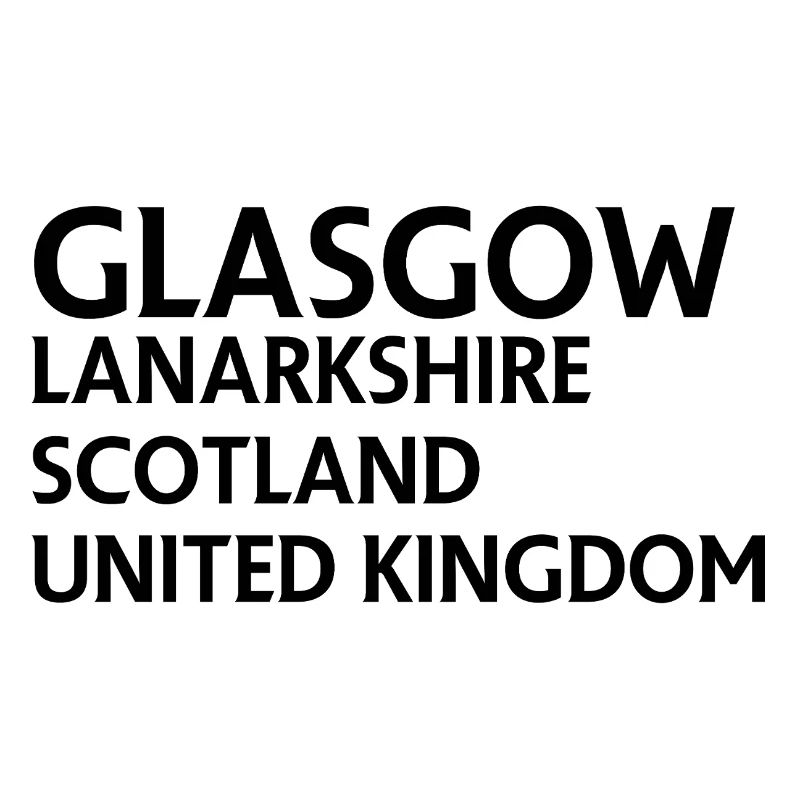 Glasgow – Scotland Textdesign