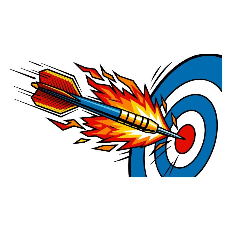 Dart Bullseye Feuer Volltreffer