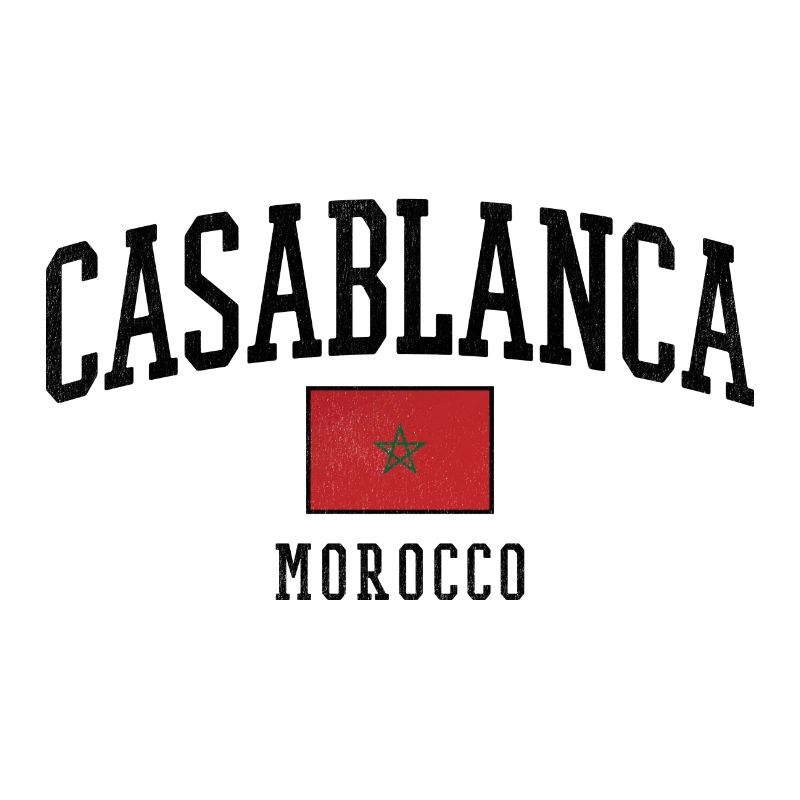 Casablanca Marokko Flaggenmotiv