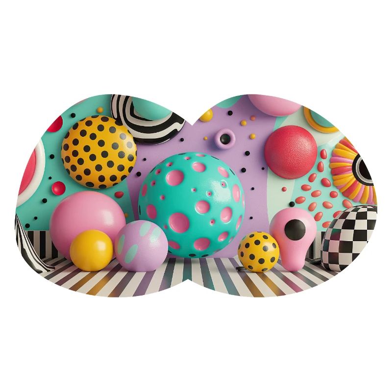 Bunte 3D-Polka-Dot Kunstwelt